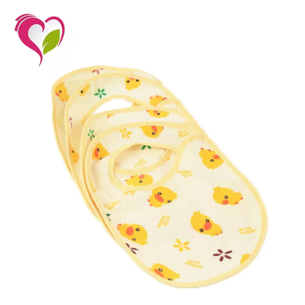 Baby Bibs Cartoon Printing Custom Design Waterproof Overall Linen Baby Dribble Bib