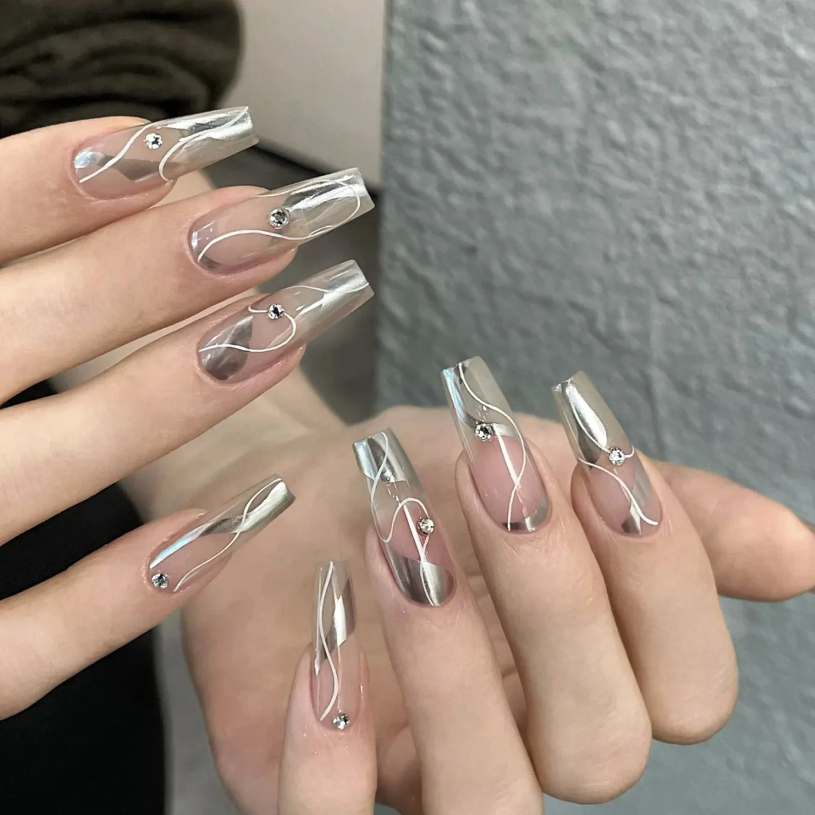 Mirror Metallic Nail Gel Polish Rose Gold Sliver Liner Gel Super Bright Mirror Pull Line Metallic Painting Gel UV Soak Off