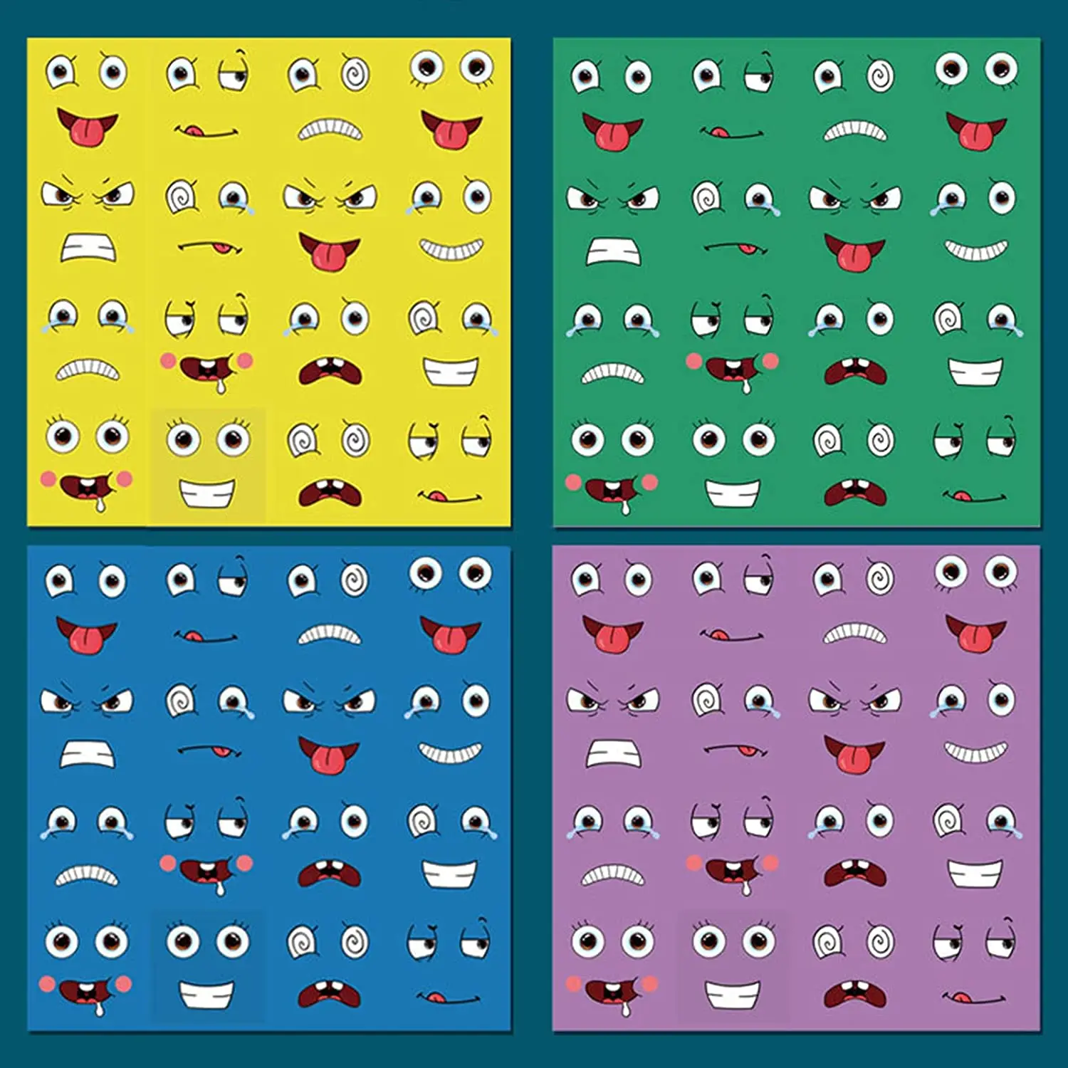 Educational Wooden Expressions Matching Puzzle Face-Changing Magic Cube Building Blocks Game Thinking Training Brain Toy w/ Bell