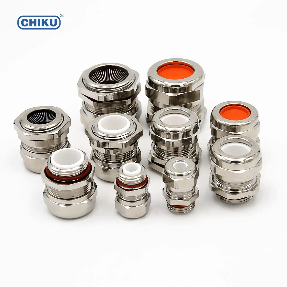 M25 waterproof metal cable gland nickel plated brass IP68 applied for New energy vehicles