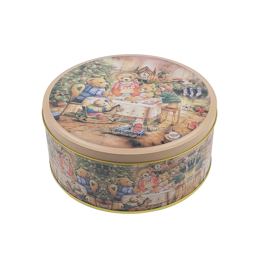 Wholesale Manufacturer custom tin boxes Custom Printed Tin Cans For Biscuit Packaging Tin Box Container