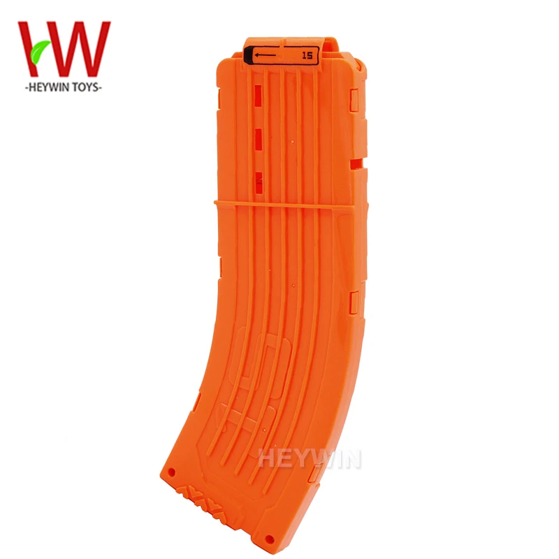 Soft Bullet Clips 15 darts Ammo Cartridge bent Magazine toy Clip EVA GUN Accessories  5 Colors (HM22R)