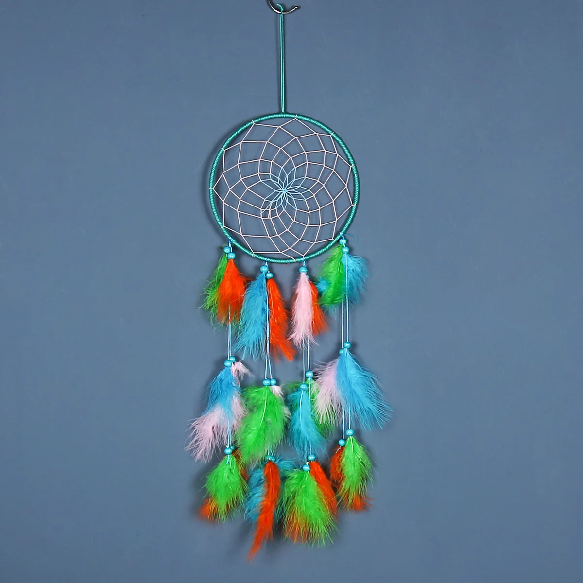 Custom Handmade Wall Art Home Decoration Craft Dream Catcher with Colorful Feather