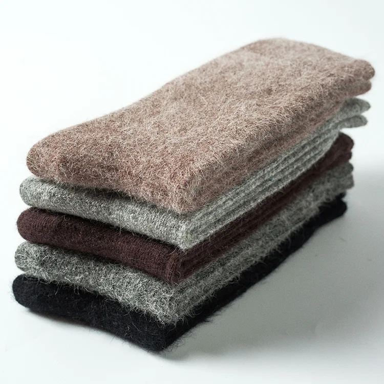 High Quality Winter Angora Cashmere Rabbit Super Soft Thick Warm Merino Men Wool Socks