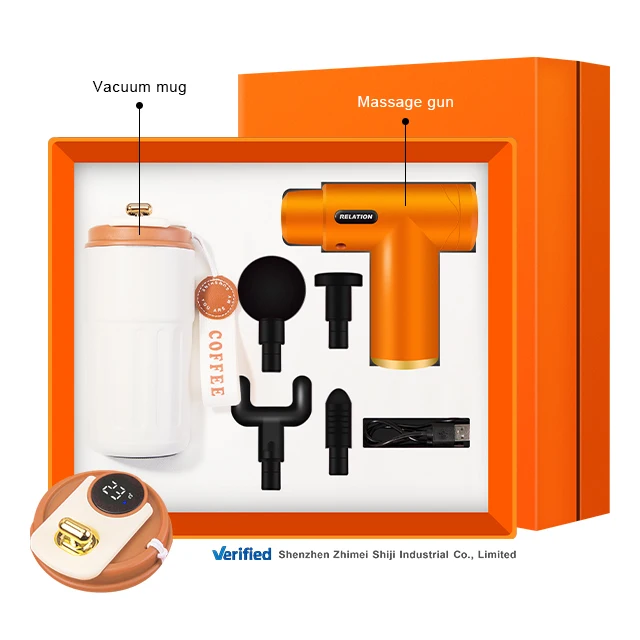 1800mAh Massage gun + 316 stainless steel Water Mug 2 Pieces in 1 corporate support Gift Set business