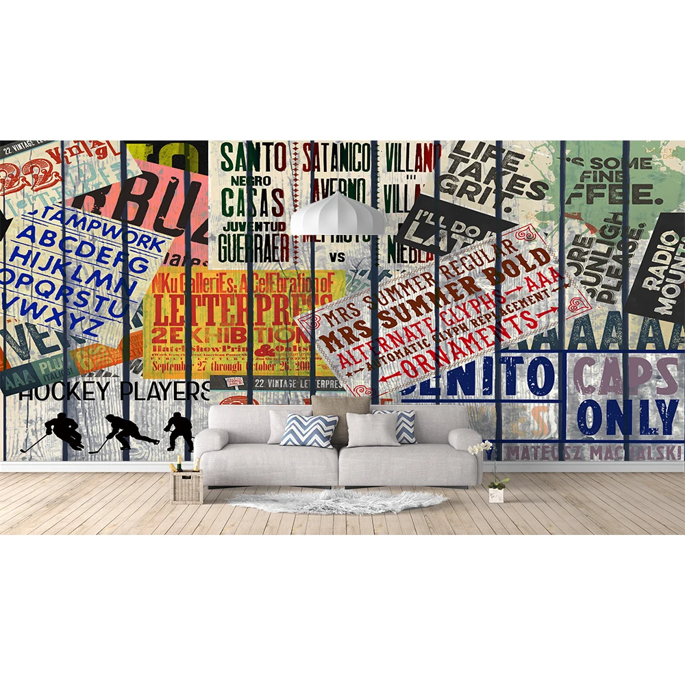 Custom Self Adhesive Wallpaper Living Room Bedroom Photo 3d Stereo Europe Retro Vintage Peel And Sticker Wallpaper