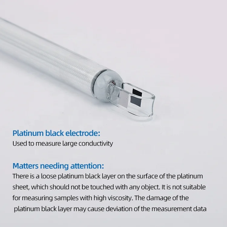 Hot sale DSDJS-1VTC Laboratory Platinum Black Conductivity Electrode for measuring large electrical conductivity