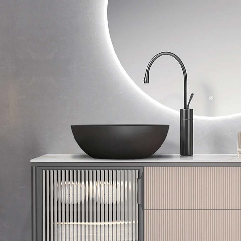 Wholesale  cabinet round basin bathroom sinks modern concrete bathroom vanity basin cement bathroom sink