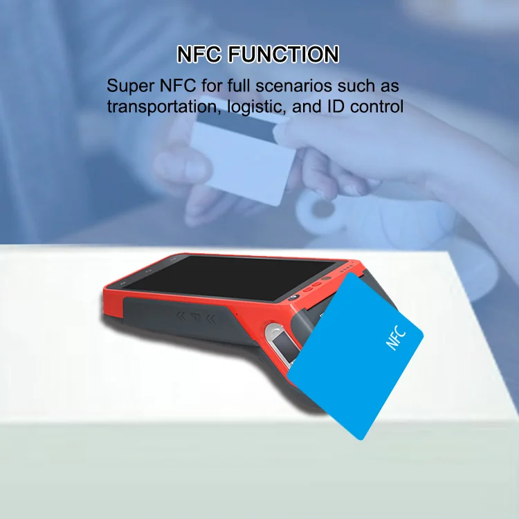 4G/3G/2G Billing Printing POS Device Touch Screen Handheld Android POS Terminal With Fingerprint Z100