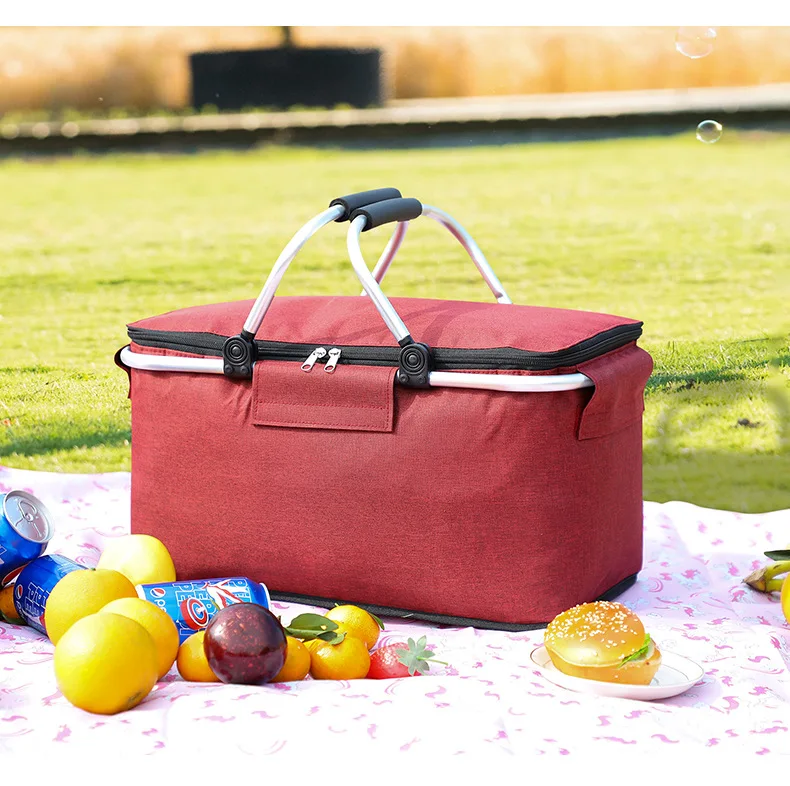 Лидер продаж на Amazon, Синий Обед большого размера можно сложить и использовать повторно