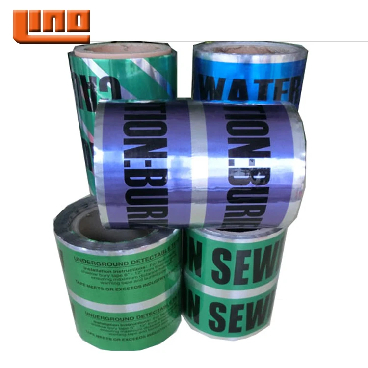 China Supplier Metal Detectable Tape Underground Optical Fiber Cable Warning Underground Warning Tape