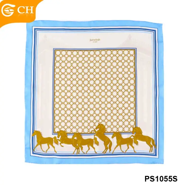 High-End Personalized Pure Silk Women Scarves Custom Soft Touch Ribbon Square Scarf Custom Logo 100%Silk Printed Scarf