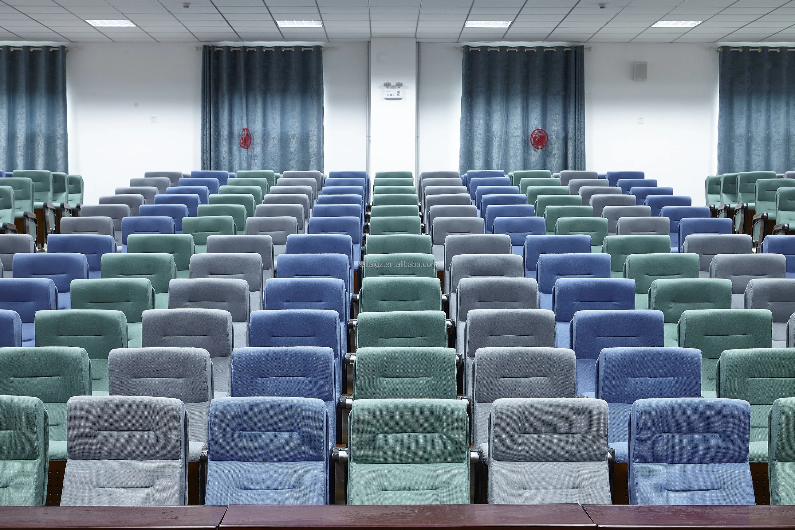 Cheap school auditorium chair with writing pad conference lecture hall chair with standard size