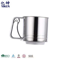 Wholesale Kitchen Gadgets Baking Tools Stainless Steel Flour Sifter Mesh Flour Sieve Cup