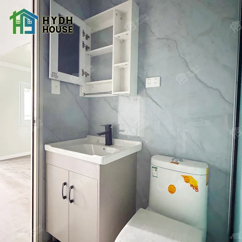 fast insall standard Fully furnished prefab 2 bedroom 1 bath Foldable expandable house with solar panel