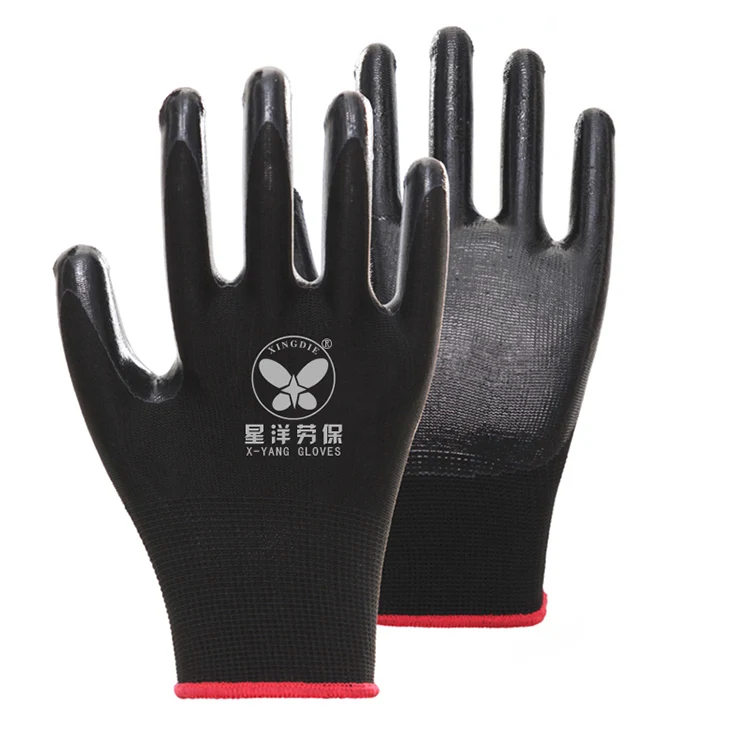 
Рекламная Высококачественная красная полиэфирная подкладка с нитриловыми перчатками от производителя 