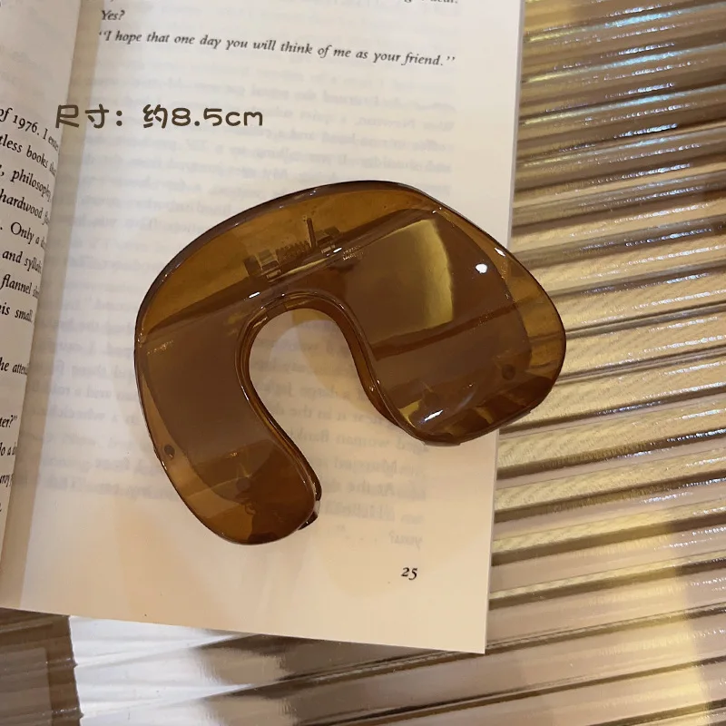 New Vintage Versatile Hair Shark Clips Simple Temperament U Shape Hair Claw Clips Women Colorful Hair Claw Accessories