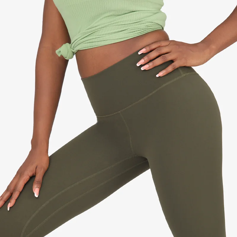 Custom-made high-quality XS-XL nude, buttery buttocks lift hips high waist 28-inch leggings