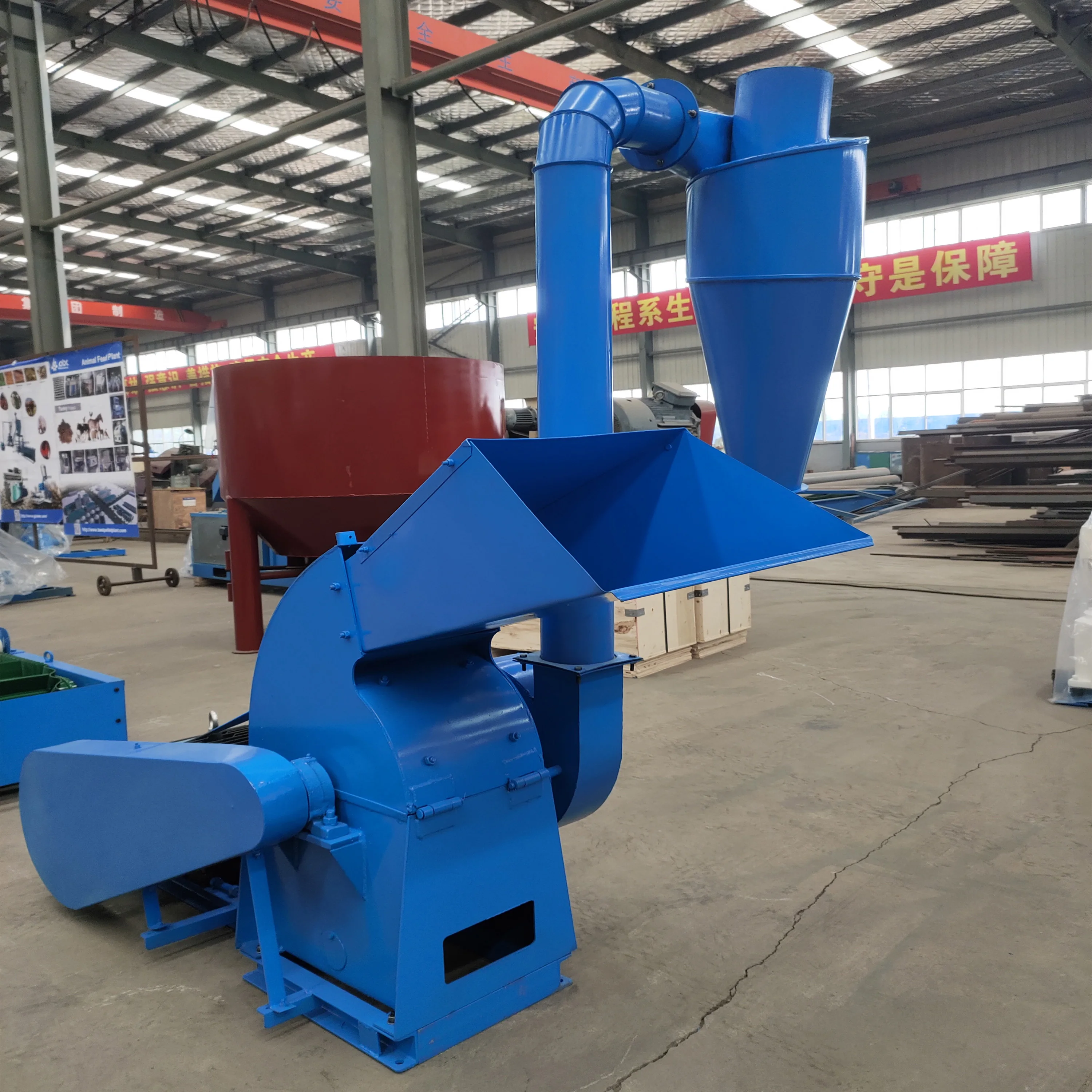 MACREAT Corn rice husk hammer mill fodder grinder pig feed crusher machine manual grass hammer mill with hooper