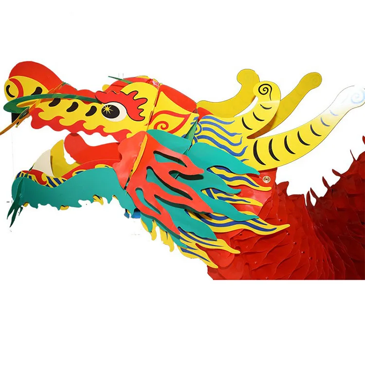 Best selling Hanging Chinese Traditional Dragon Garland  Plastic Chinese Red Dragon Lantern For Lunar Chinese New Year
