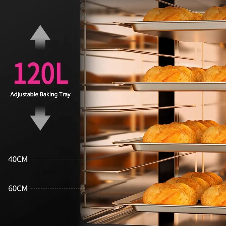 Commercial Household Bakery 4 Trays Min Electric Convection Oven For Baking With Steam Function