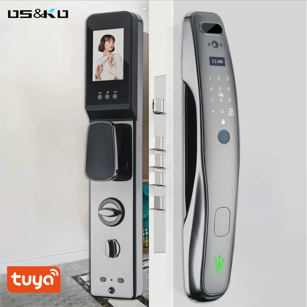 Security storage Stainless steel  smart security lock ,waterproof anti-theft keyless biometric  fingerprint door lock