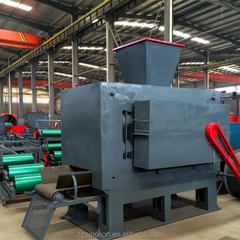 Roller type charcoal ball press machine briquetting charcoal powder breeze dust to square ground briquettes