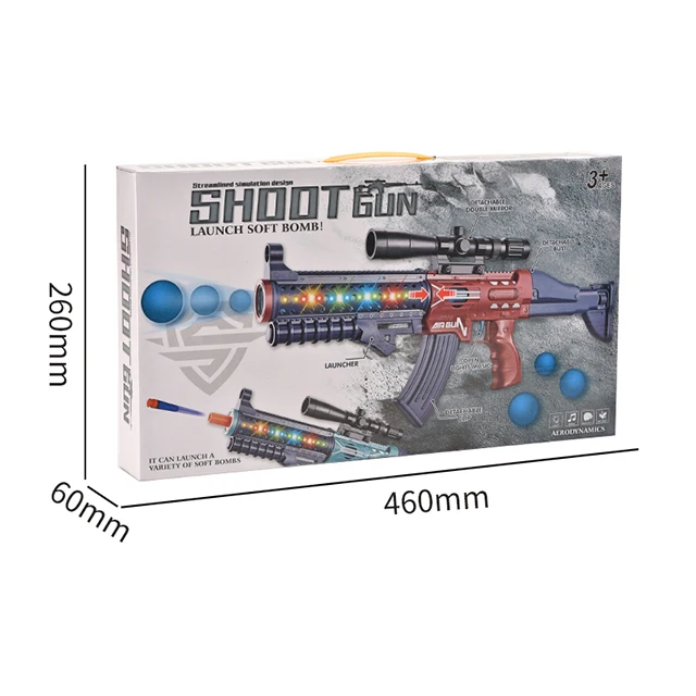 Sound and light soft bullet  toy gun  plastic toy gun shooting game