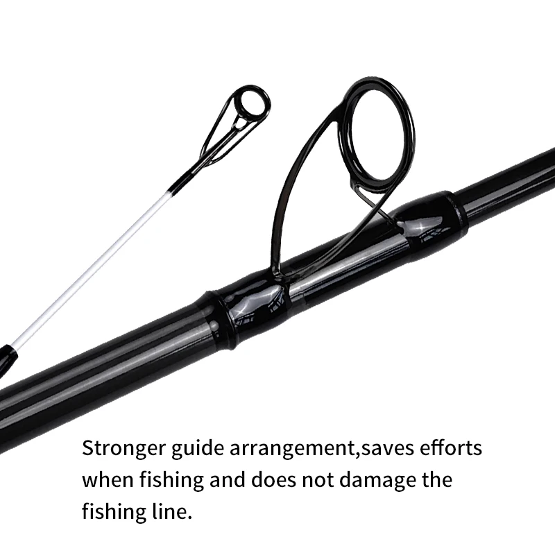 CRONY Carbon Fiber Blank Tangle-free Guides Anti-slip Grip Six Sections Telesurf Rod for Saltwater