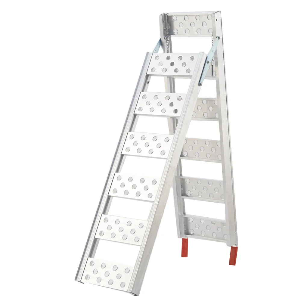 lawnmover plate dual folding portable motorcycle bike aluminum car loading ramp