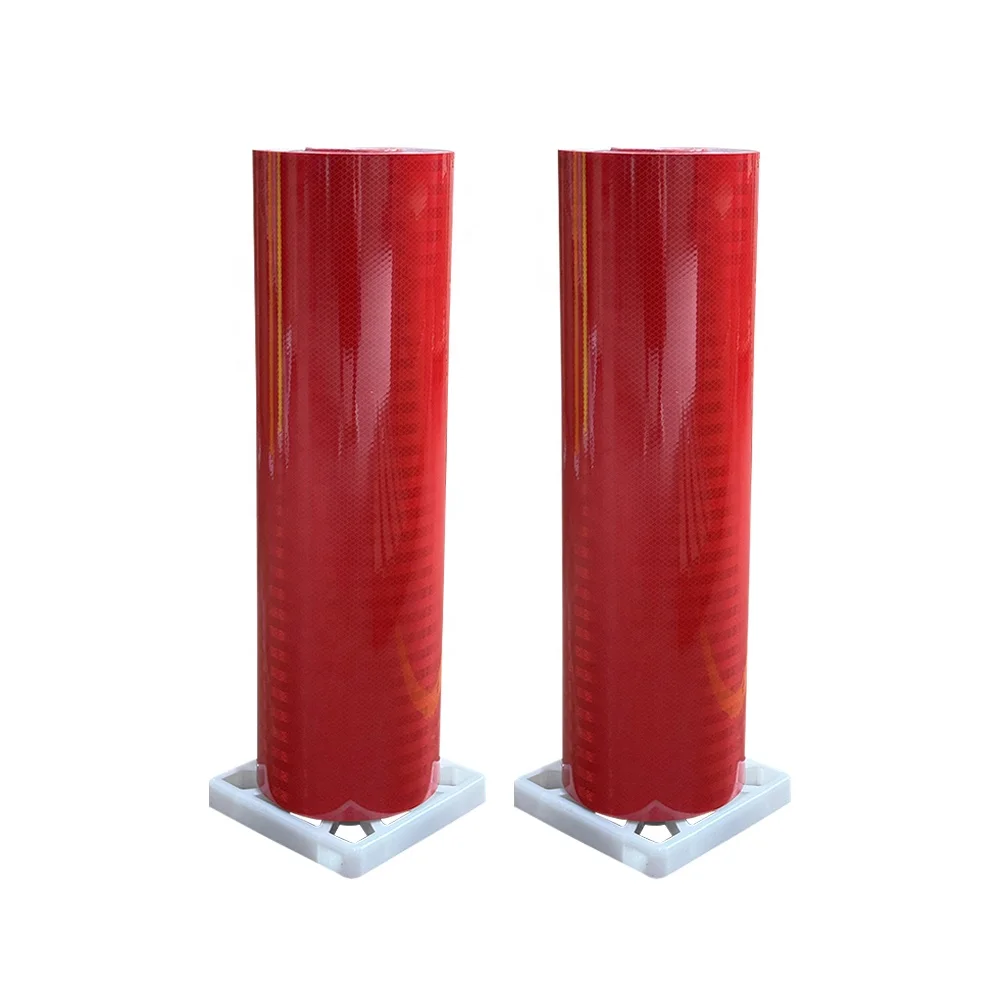 Reflective Sheeting Sticker 1.22x45.7M  Prismatic Red Reflective Sheeting For Road Sign
