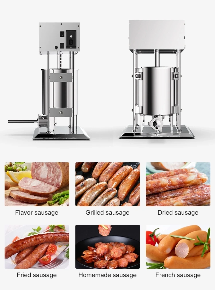 Professional Big volume Russian Ham Sausage Stuffing Filling Machine Vertical Sausage Filler Making Machine