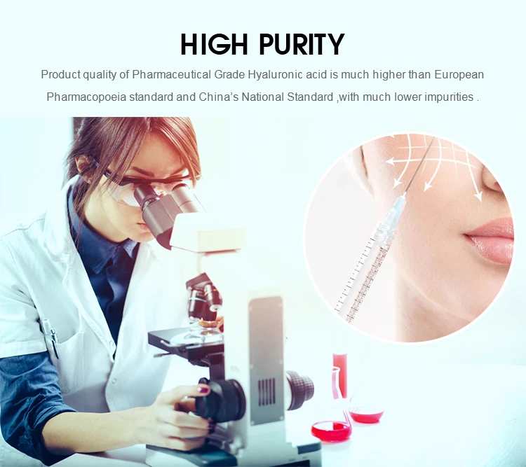 Pure sterile injection hyaluronic acid powder cosmetic material