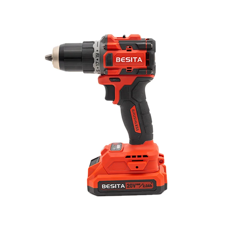 20V  60N.m Portable Brushless Lithium Electric Impact Drill 13mm Rechargeable Battery Cordless Electric Screwdriver