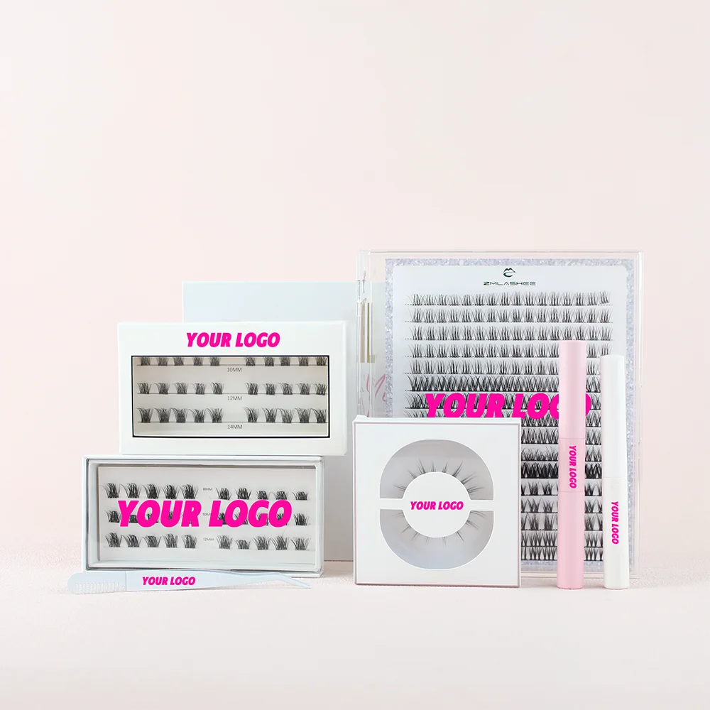 Wholesale private label Individual Eyelash Clusters pre cut girl Segmented lashes new diy eyelash extension kits Good quality