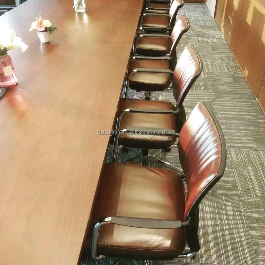 Office hotel project classical style brown genuine leather office chair for office