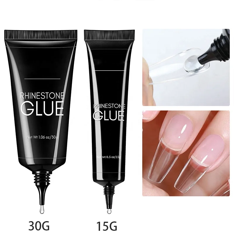 Professional Super Strong Gem Nail Glue Custom Logo Private Label Rhinestone Glue Gel for Nails Diamond Gemstone
