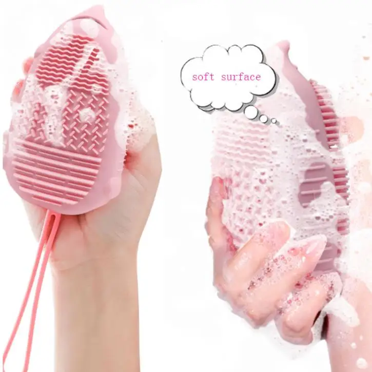 bathing with gel towel scrubber bath massage body silicone bath brush