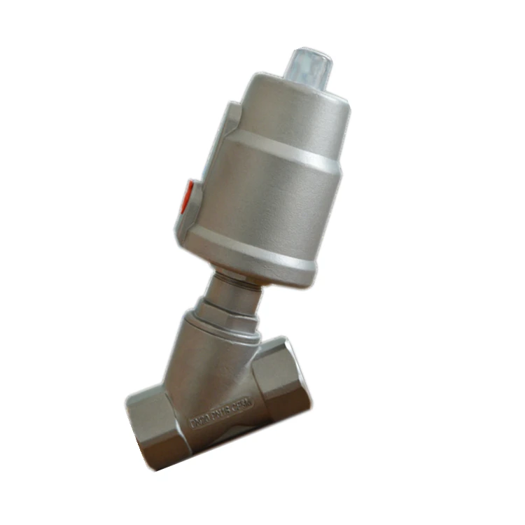 DN20 pneumatic piston valve with single acting threaded end angle seat valve