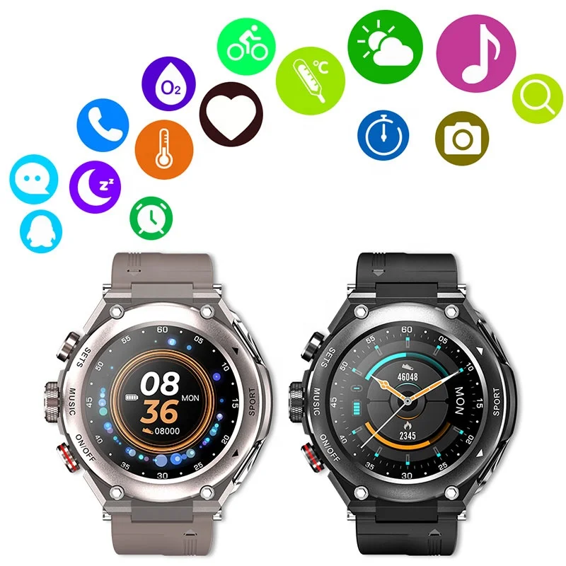 Беспроводные наушники 2 в 1 Montre Connect te GPS TWS Airbud круглые умные часы со скрытыми наушниками-вкладышами