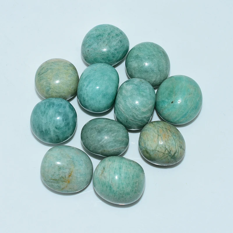 Wholesale Gemstone 20-30mm Natural Amazonite Tumbled Stones for Decoration