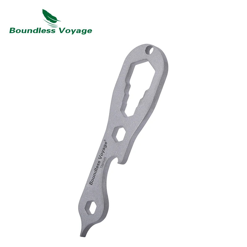Boundless Voyage  Titanium EDC ToolMini Screwdriver Wrench Hand Camping Survival tool Outdoor Portable Pocket Tool