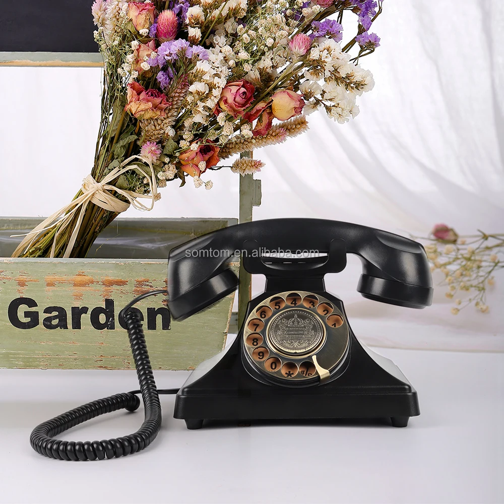 Customized Wedding Telephone Audio Guestbook Blessing Antique Recording Corded Audio Guest Book Phone Telephones for Reception