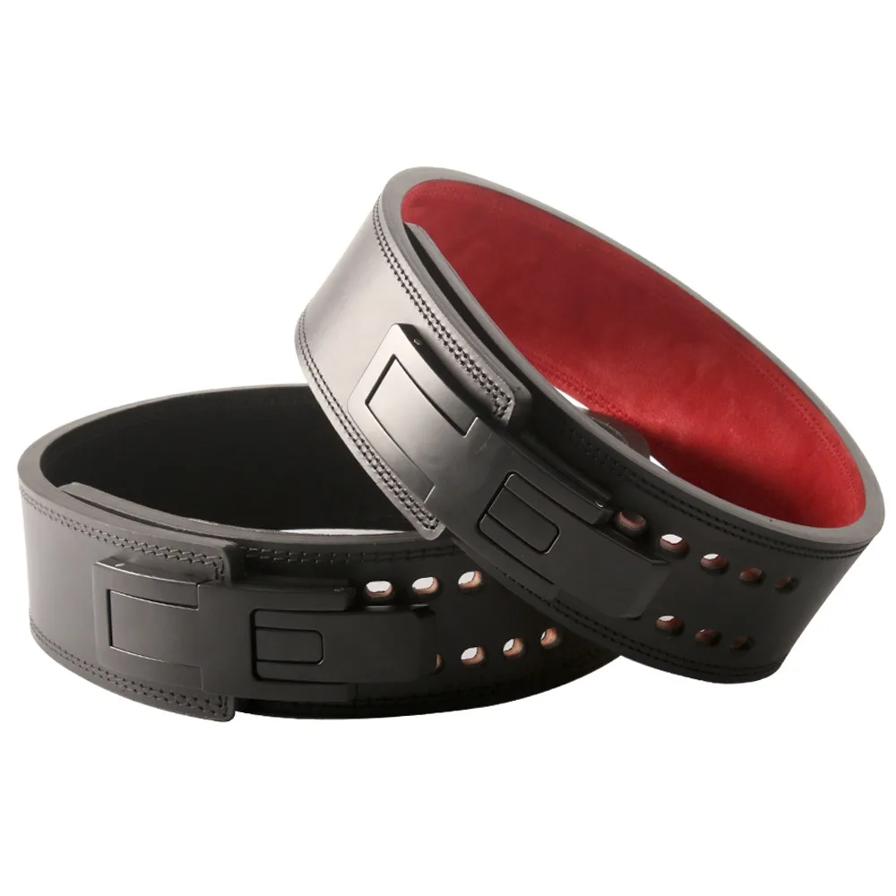 Drop Ship Fitness Back Support Squat Waist Lever Weightlifting Powerlifting Weight Custom Logo Leather Lifting Gym Belt For Men