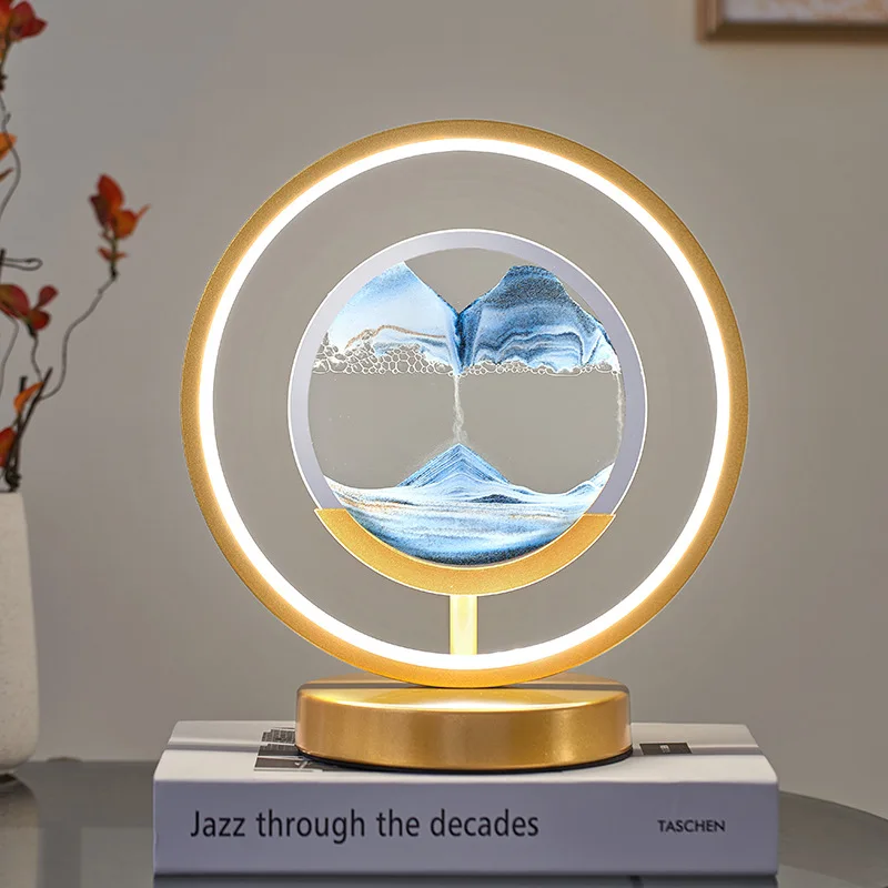 quicksand painting table lamp hourglass decoration office desktop housewarming new home wedding gift birthda