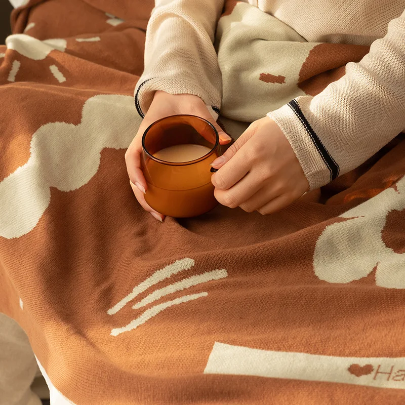 Super Soft Knitted Blanket Luxury Cotton Sofa Blanket Bed Throw Blanket