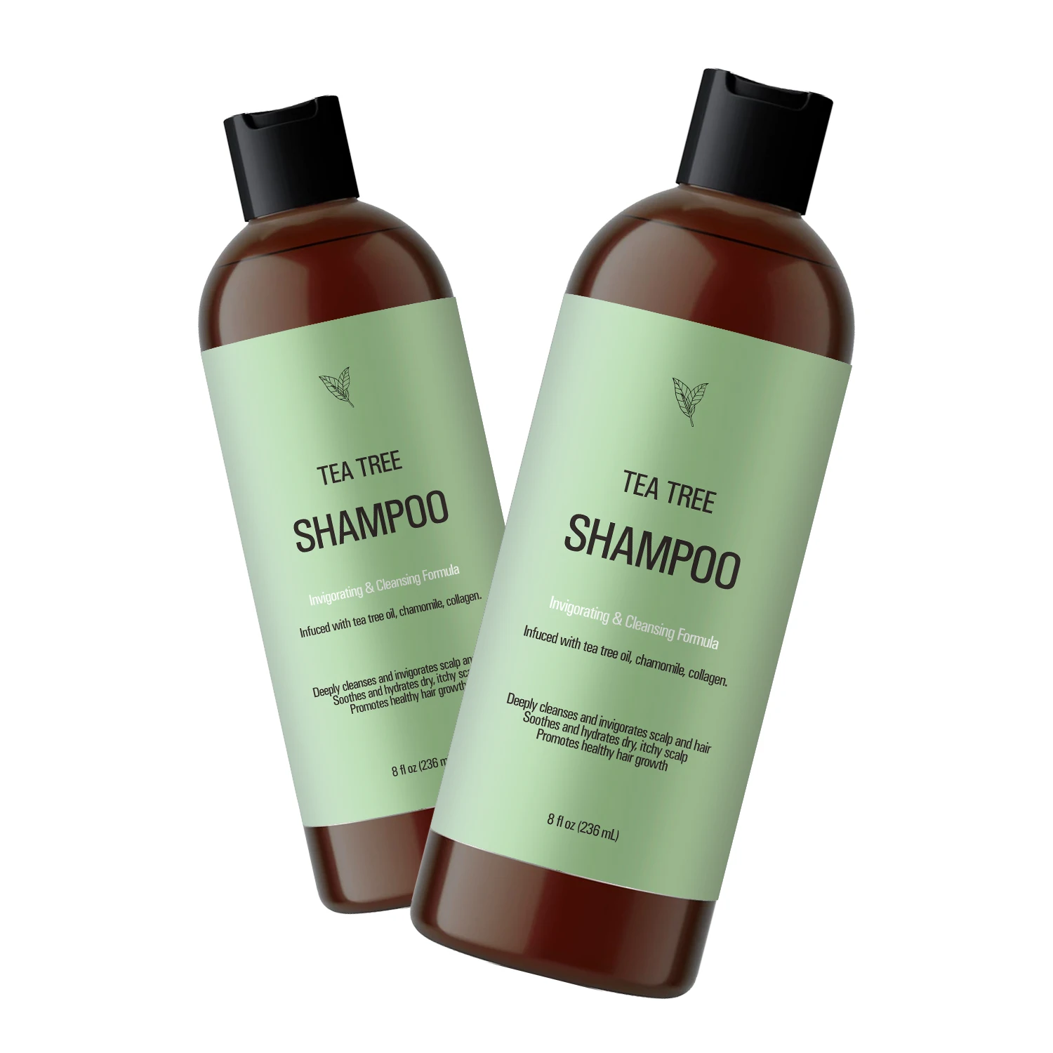 Wholesale Natural Hair Grow Shampoo Hair Loss Organic Tea Tree Oil Shampoo for Men and Women