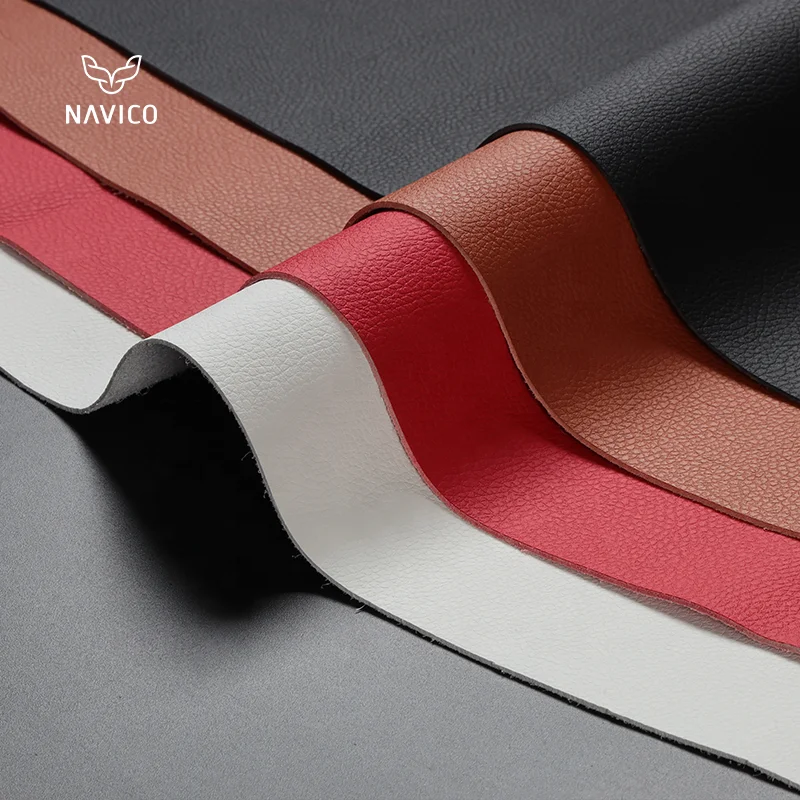Black automotive interior trim material Automotive microfiber PU leather 1.2mm thickness