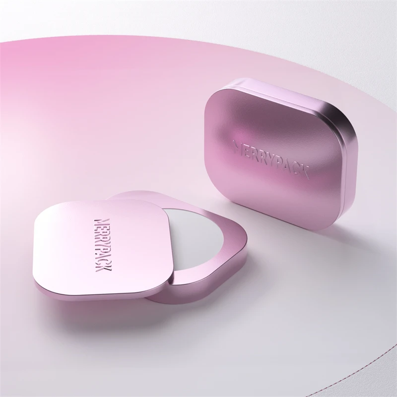 Custom Small Batch Zinc Alloy Metal Solid Perfume Container Square Tin Box for Christmas Gift Packaging