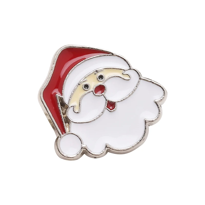 Fashion Jewelry Cartoon Christmas Style Colorful Alloy Brooch Gift Enamel Process Pin Badges